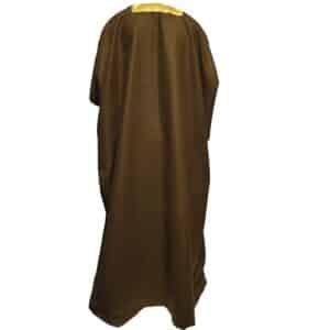 Premium Short Sleeve Arabian Bisht مشلح Cloak Brown Arab Dress Mishlah Robe Eid Bsht Hlhslv 0027 (7)
