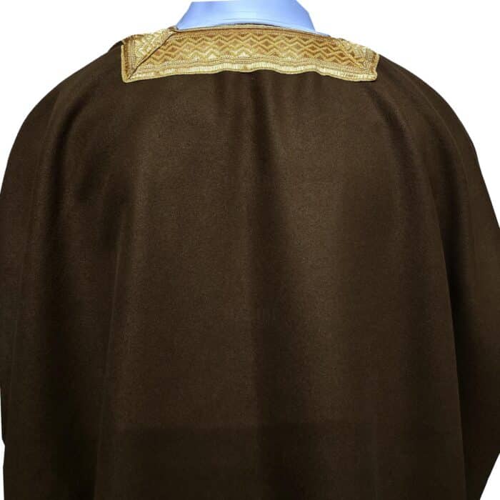 Premium Short Sleeve Arabian Bisht مشلح Cloak Brown Arab Dress Mishlah Robe Eid Bsht Hlhslv 0027 (8)