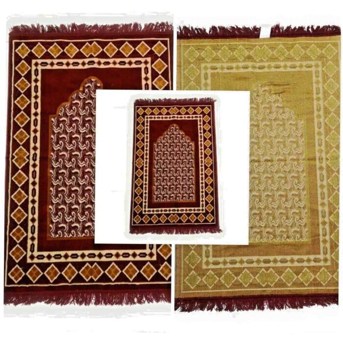 Premium Thick Jumbo Size Islamic Prayer Mat.jannamaz.musalla1000g+ 33x51 (2)