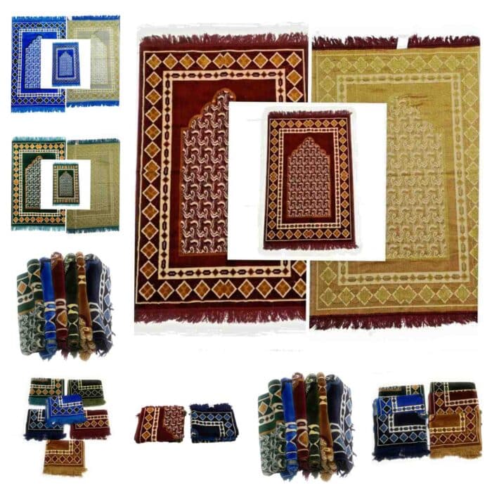 Premium Thick Jumbo Size Islamic Prayer Mat.jannamaz.musalla1000g+ 33x51 (9)