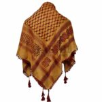 Q.no.111a 013 Shemagh Arab Head Scarf Wrap Arafat Keffiyeh Yashmagh Red Grey +fringes0617 184706