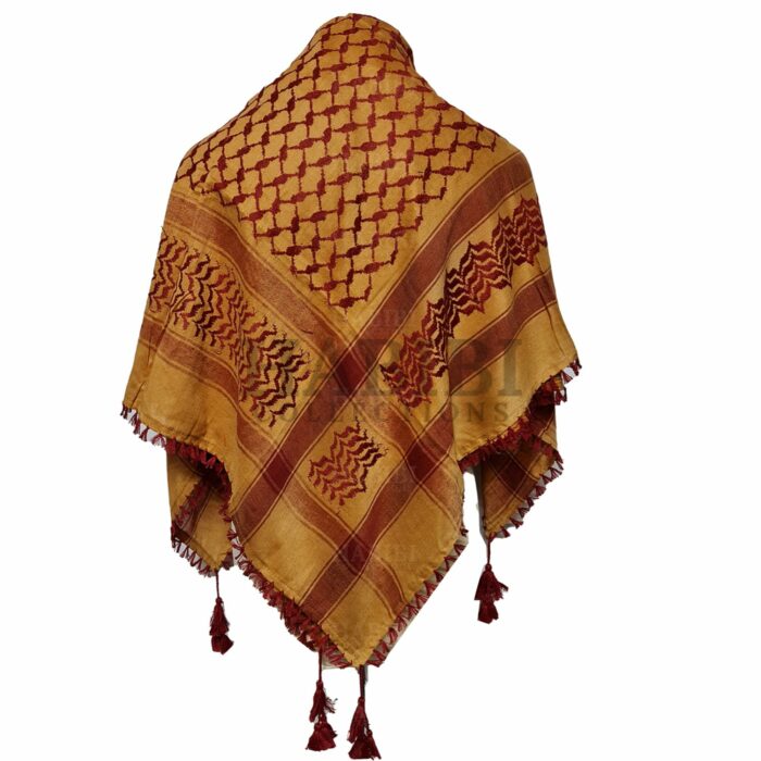 Q.no.111a 013 Shemagh Arab Head Scarf Wrap Arafat Keffiyeh Yashmagh Red Grey +fringes0617 184706