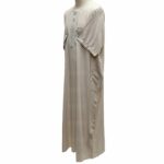 Qrnjded 005 Men’s Moroccan Short Sleeve Ligh Grey Jubba Thobe Djellaba 150103