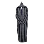 Rachctnhd 001 Navy Blue Mens Moroccan Striped Cotton Thobe Jubba Djelleba 170504