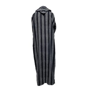 Rachctnhd 001 Navy Blue Mens Moroccan Striped Cotton Thobe Jubba Djelleba 171239