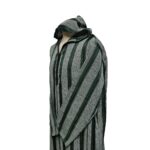 Rachctnhd 003 Dark Green Mens Moroccan Striped Cotton Thobe Jubba Djelleba 173554