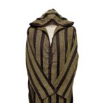 Rachctnhd 005 Brown Gold Mens Moroccan Striped Cotton Thobe Jubba Djelleba 174149