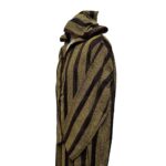 Rachctnhd 005 Brown Gold Mens Moroccan Striped Cotton Thobe Jubba Djelleba 174207