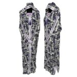 Rayon 007 Women Moroccan Lilac Multicoloured Floral Hooded Djellaba Jilbab 221119 (2)