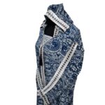 Rayon 011 Women Moroccan Blue Multicoloured Floral Hooded Djellaba Jilbab 222736