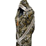 Rayon 014 Women Moroccan Gold Multicoloured Floral Hooded Djellaba Jilbab 223542