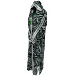 Rayon 024 Women Moroccan Green Multicoloured Floral Hooded Djellaba Jilbab 225847