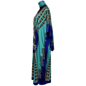 Rc32 Women's Kaftan Loose Fit Tunic Dress Sequin Floral Maxi Dress (15)