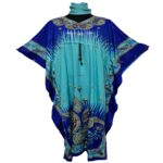 Rc33 Women's Kaftan Loose Fit Tunic Dress Sequin Floral Maxi Dress (6)