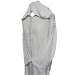 Rchcttnhd 011 Men’s Moroccan Rich Soft Cotton White Hooded Thobe Jubba Djellaba 110917 (1)