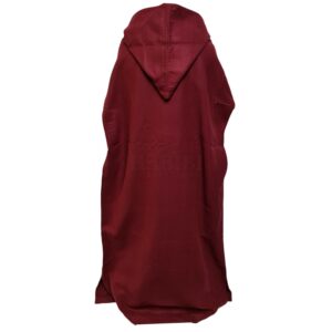 Rchplssze 001 Plus Size Moroccan Winter Cashmere Wool Blend Maroon Hooded Thobe Djellaba Maroon 1 (3)