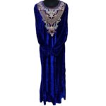 Reham 100418 Women Velvet Long Sleeve Maxi Dress Kaftan Farasha Abaya Robe Jilabiya (36)