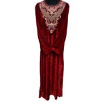 Reham 100418 Women Velvet Long Sleeve Maxi Dress Kaftan Farasha Abaya Robe Jilabiya (44)