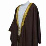Royalprem 0011 Men's Super High Quality Brown Gold Long Sleeves Bisht 104433