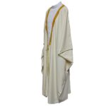 Royalprem 0014 Men's Super High Quality Off White Gold Long Sleeves Bisht 110731