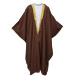 Royalprem 003 Men's Super High Quality Brown Gold Long Sleeves Bisht (2)