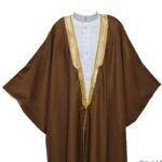 Royalprem 008 Men's Super High Quality Brown Gold Long Sleeves Bisht 111920