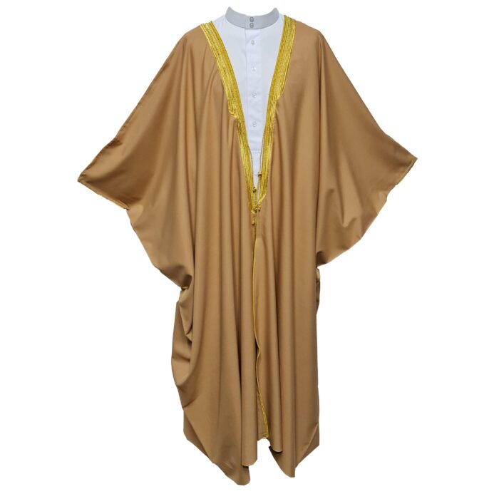 Royalprem 009 Men's Super High Quality Toffee Gold Long Sleeves Bisht