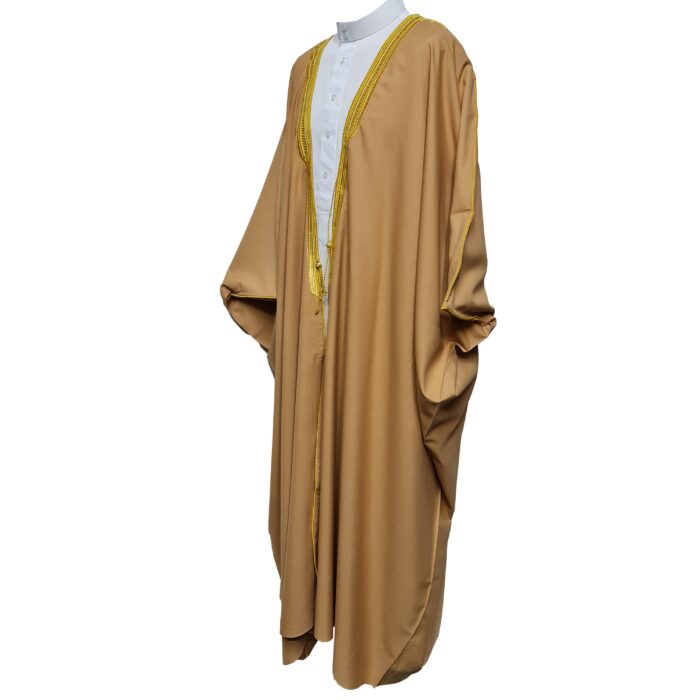 Royalprem 009 Men's Super High Quality Toffee Gold Long Sleeves Bisht 094243