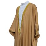 Royalprem 009 Men's Super High Quality Toffee Gold Long Sleeves Bisht 094253