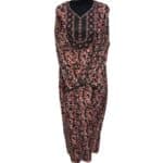 Rua001 Women's Polyester Kaftan Long Sleeves Tunic Dubai Dress Floral Kaftan (16)