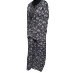 Rua003 Women's Brown Green Maroon Kaftan Long Sleeves Tunic Dubai Dress Floral Kaftan (17)