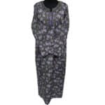 Rua003 Women's Brown Green Maroon Kaftan Long Sleeves Tunic Dubai Dress Floral Kaftan (9)