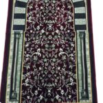 Rwdamt 001 Green Burgundy Floral Rawda Masjid An Nabawi Islamic Prayer Mat Musallah Janamaaz (7)