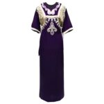 Reham 001 Women's Kaftan Tunic Dress Sequin Floral Embroidered Maxi Dress (9)
