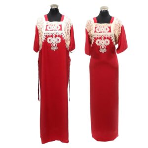 Reham 005A Women's Kaftan Tunic Dress Sequin Floral Embroidered Maxi Dress (13)