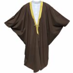 Royal Premium Brown Arabian Bisht 3 Quarter Sleeves Cloak Arab Dress Thobe Islam Robe Eid (6)