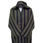 Saedctntwl 003 Men's Navy Gold Striped Moroccan Long Sleeve Hooded Cotton Thobe Jubba Djellaba (7)