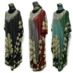 Shrooqdn1119 Loose Fit Kaftan Tunic Holiday Dress Beach Cover Up Dubai Abaya