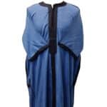 Shrtslvctn 0020 Zip Front Moroccan Blue Short Sleeves Cotton Blend Thobe Jubba Dishdasha Kandorah (5)