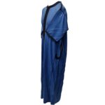 Shrtslvctn 0020 Zip Front Moroccan Blue Short Sleeves Cotton Blend Thobe Jubba Dishdasha Kandorah (6)