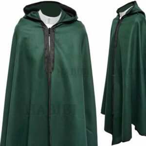 Silhamhc 002 Moroccan Djellaba Green Cloak Cape Cashmere Wool Blend Silham Burnous 202057