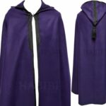 Silhamhc 003 Moroccan Djellaba Purple Cloak Cape Cashmere Wool Blend Silham Burnous 201545