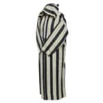 Strpwlwpc 002 Moroccan Cream Grey Striped Cashmere Wool Blend Hooded Thobe Djellaba Jubba Super Warm (1)