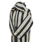 Strpwlwpc 002 Moroccan Cream Grey Striped Cashmere Wool Blend Hooded Thobe Djellaba Jubba Super Warm (8)