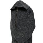 Superthkwrmwl 0026d Moroccan Super Thick Warm Cashmere Wool Blend Grey Black Hooded Thobe Djellaba (5)