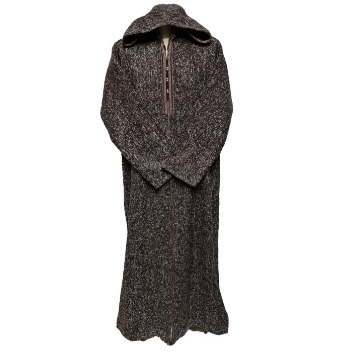 Superthkwrmwl 0028 Moroccan Super Thick Warm Cashmere Wool Blend Brown Hooded Thobe Djellaba (6)