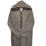 Superthkwrmwl 300k Moroccan Super Thick Warm Cashmere Wool Blend Brown Hooded Thobe Djellaba(4)