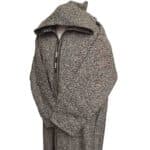 Superthkwrmwl 300k Moroccan Super Thick Warm Cashmere Wool Blend Brown Hooded Thobe Djellaba(5)