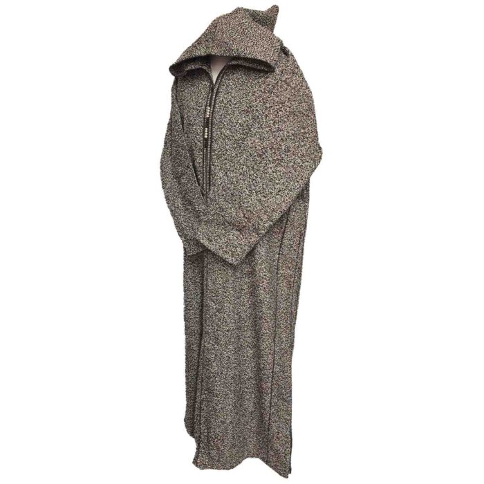 Superthkwrmwl 300k Moroccan Super Thick Warm Cashmere Wool Blend Brown Hooded Thobe Djellaba(6)