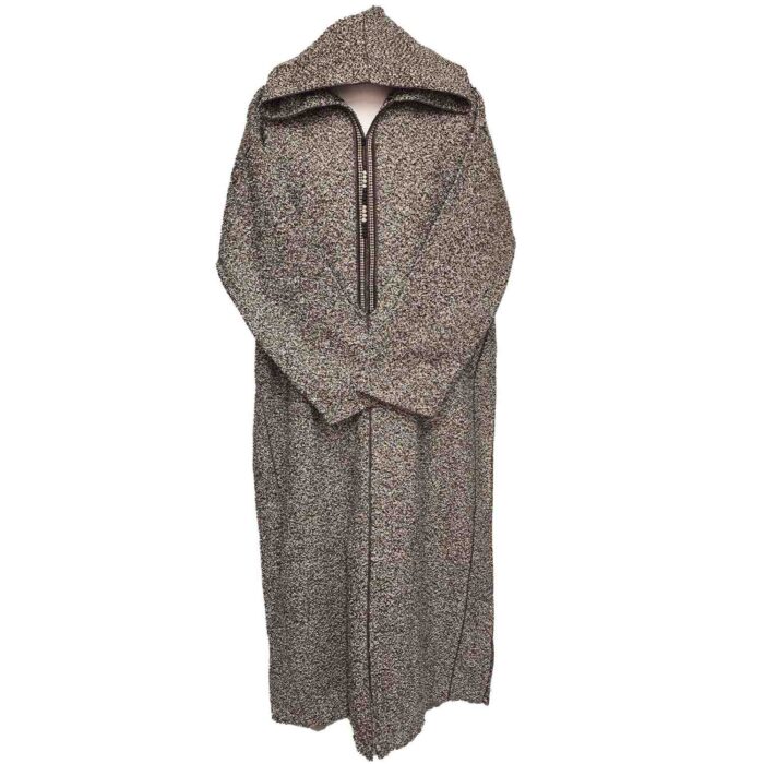 Superthkwrmwl 300k Moroccan Super Thick Warm Cashmere Wool Blend Brown Hooded Thobe Djellaba(7)